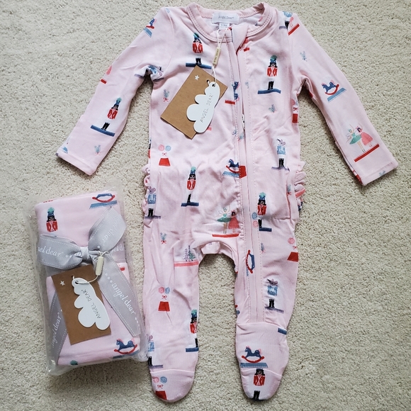 Angel Dear Other - NWT Angel Dear Baby Girls' Matching Pink Nutcracker Outfit & Swaddle sz0-3m